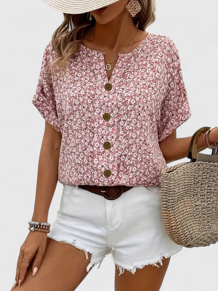 Sabine | Elegant Floral Print Summer Top