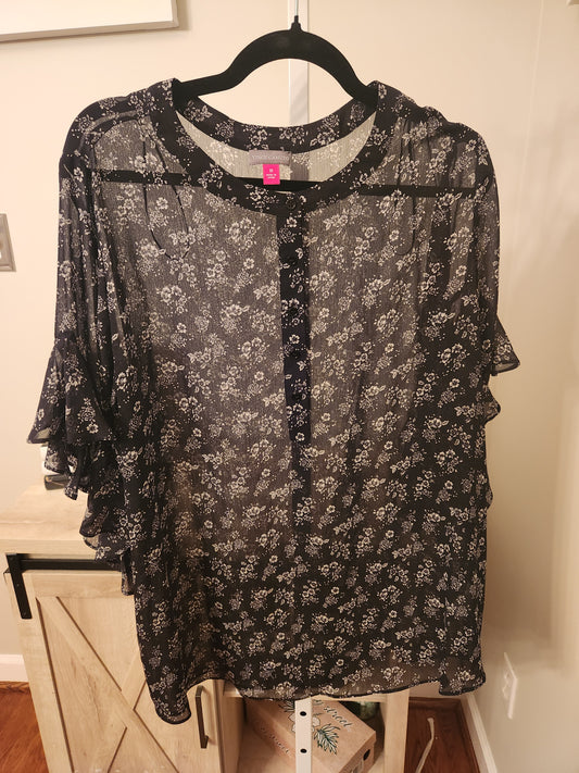 Sheer Floral Tunic