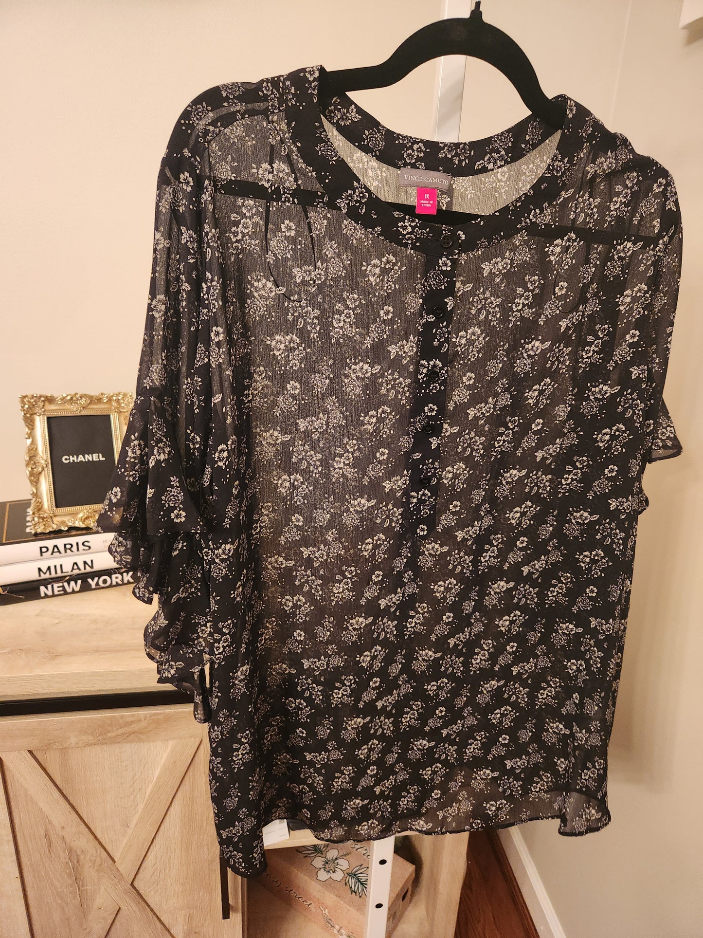 Sheer Floral Tunic