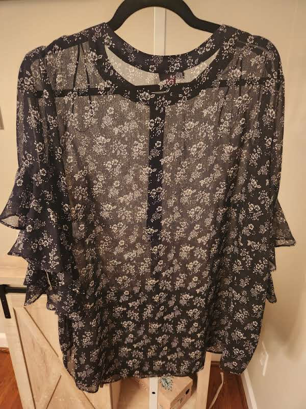 Sheer Floral Tunic