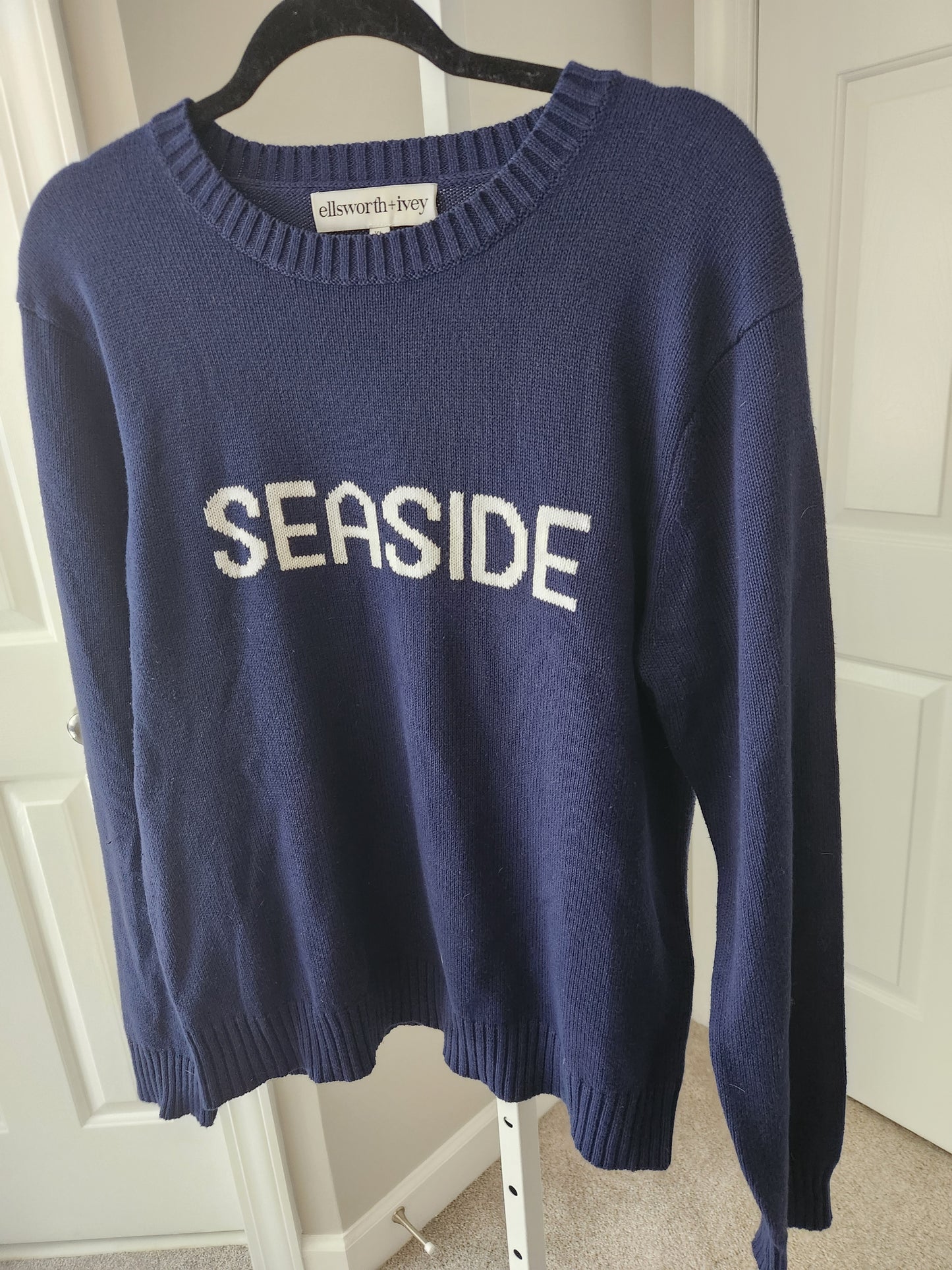 Ellsworth & Ivy Navy Seaside Knit Sweater SEASIDE