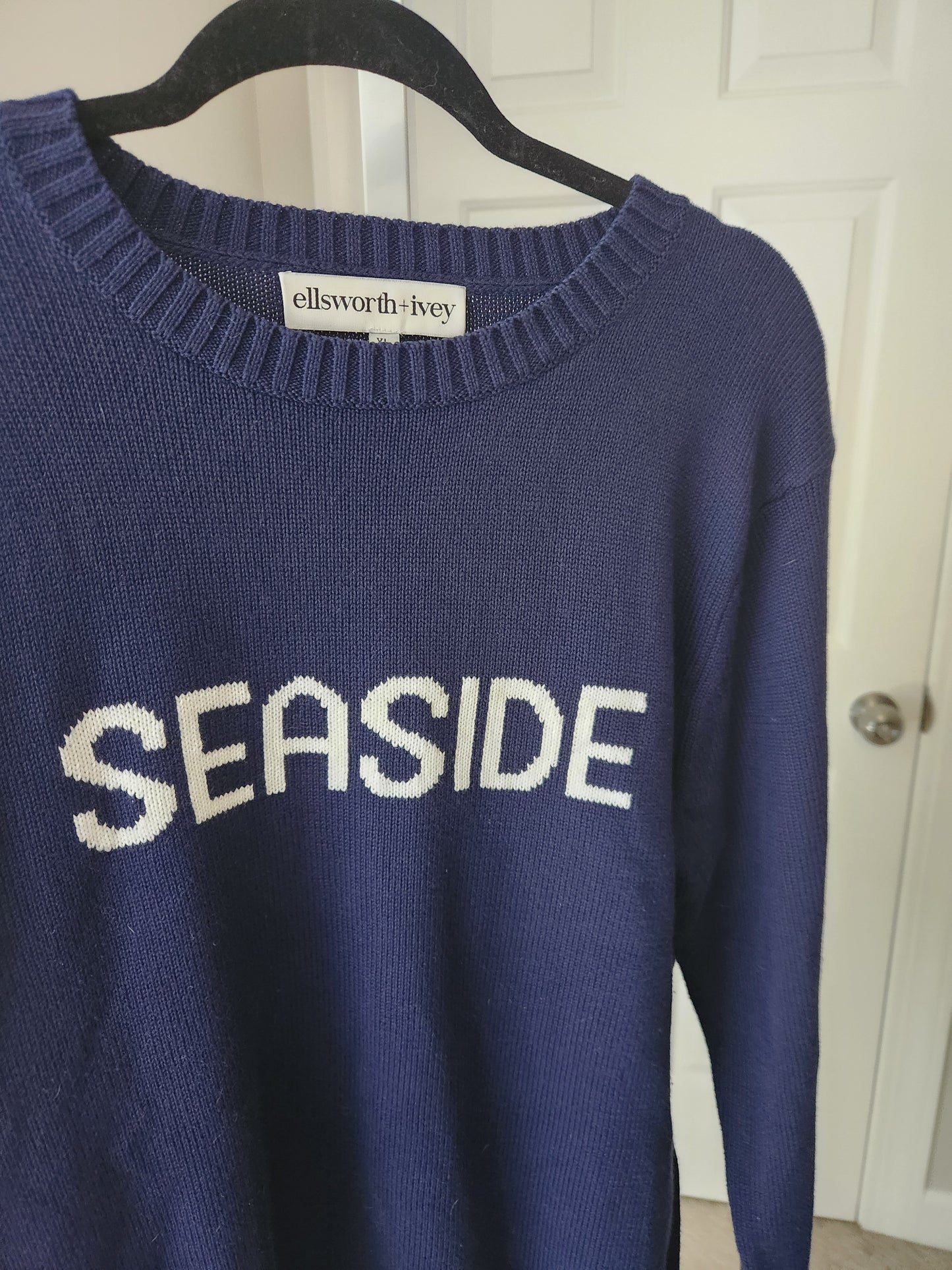 Ellsworth & Ivy Navy Seaside Knit Sweater SEASIDE