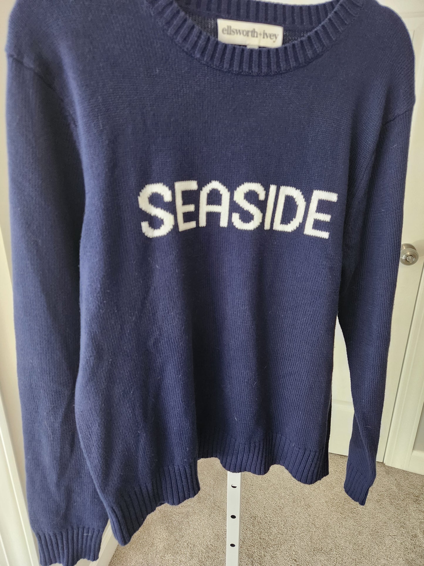 Ellsworth & Ivy Navy Seaside Knit Sweater SEASIDE