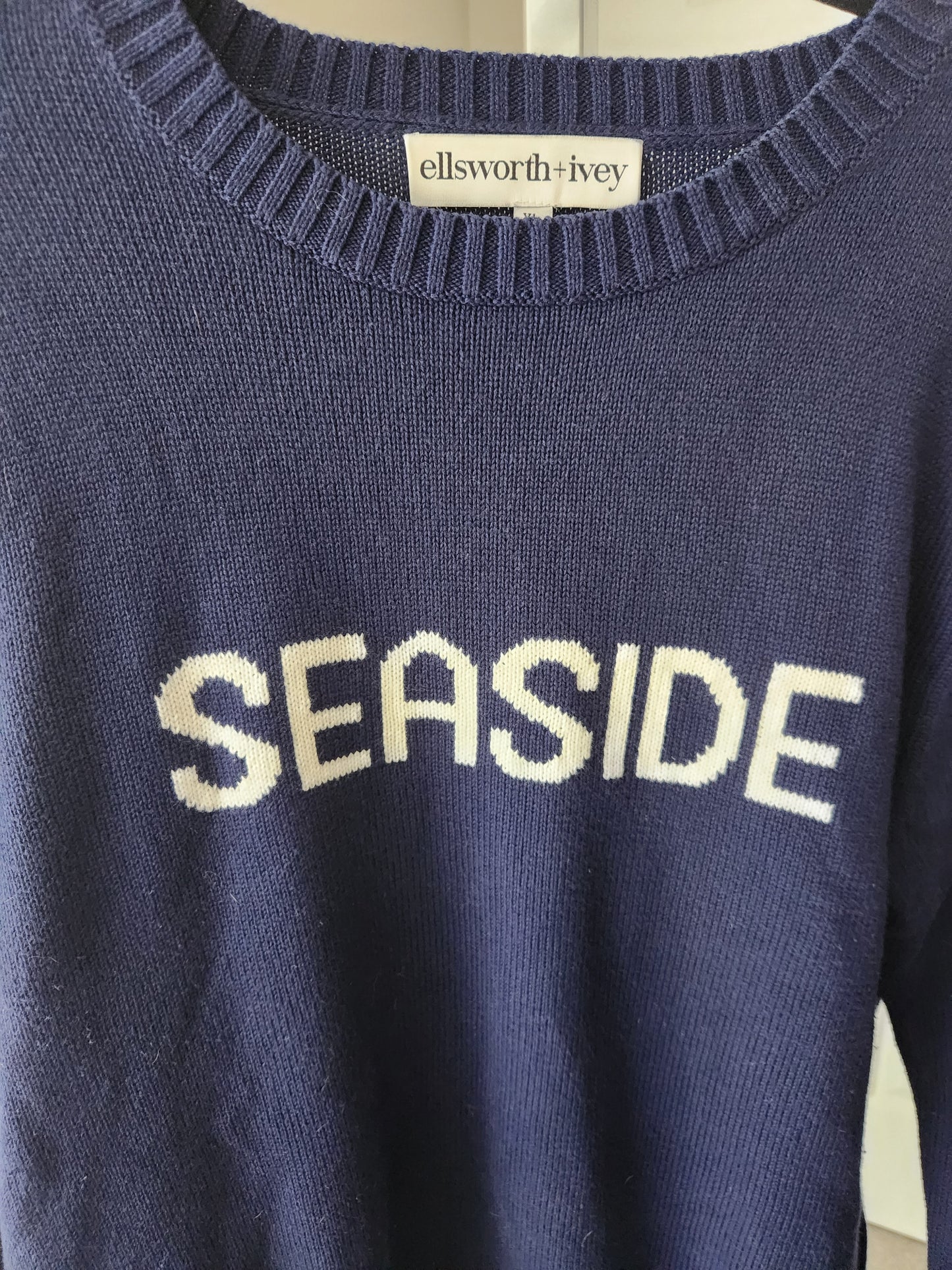 Ellsworth & Ivy Navy Seaside Knit Sweater SEASIDE