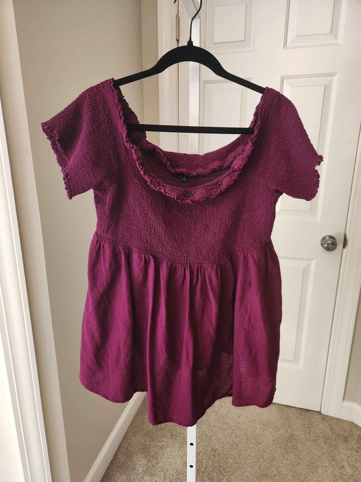 Torrid Peplum Gauze Smocked Off-Shoulder Top Size 3