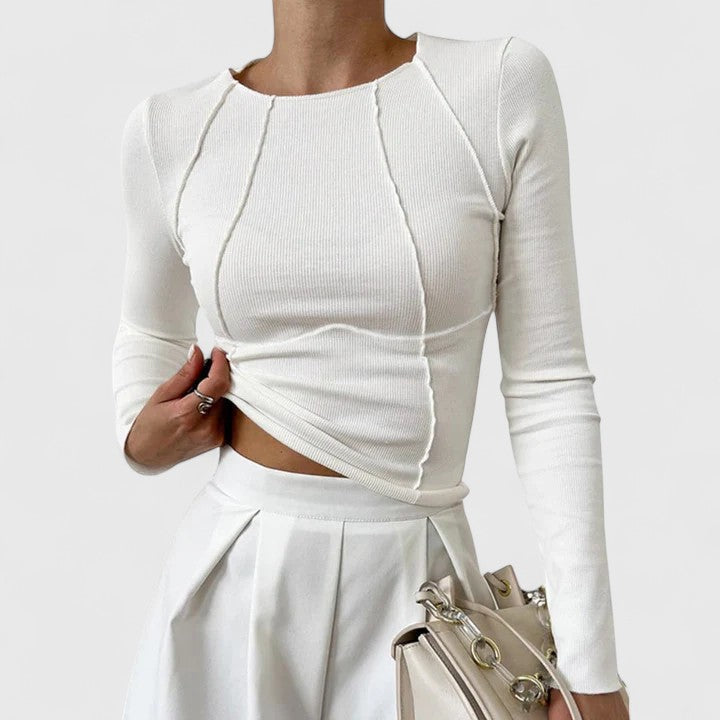 Rozminda | Relaxed Long Sleeve Knit Top