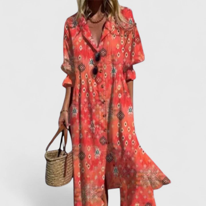 Paula | Elegant Boho Maxi Dress