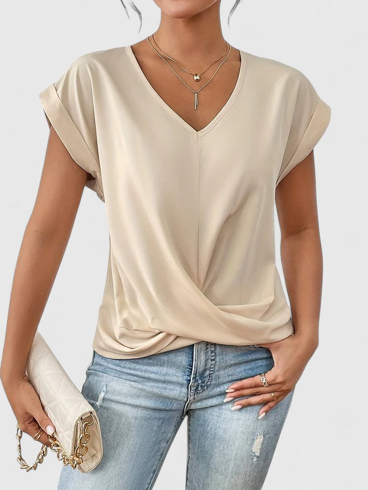 Mahrianne | Relaxed V-Neck Everyday Top