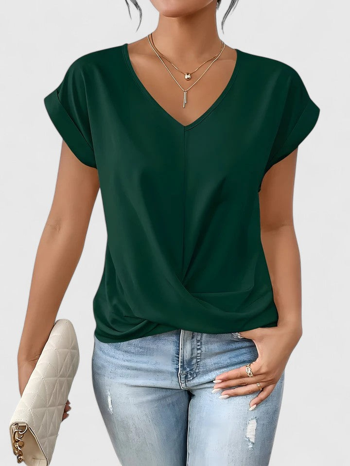 Mahrianne | Relaxed V-Neck Everyday Top
