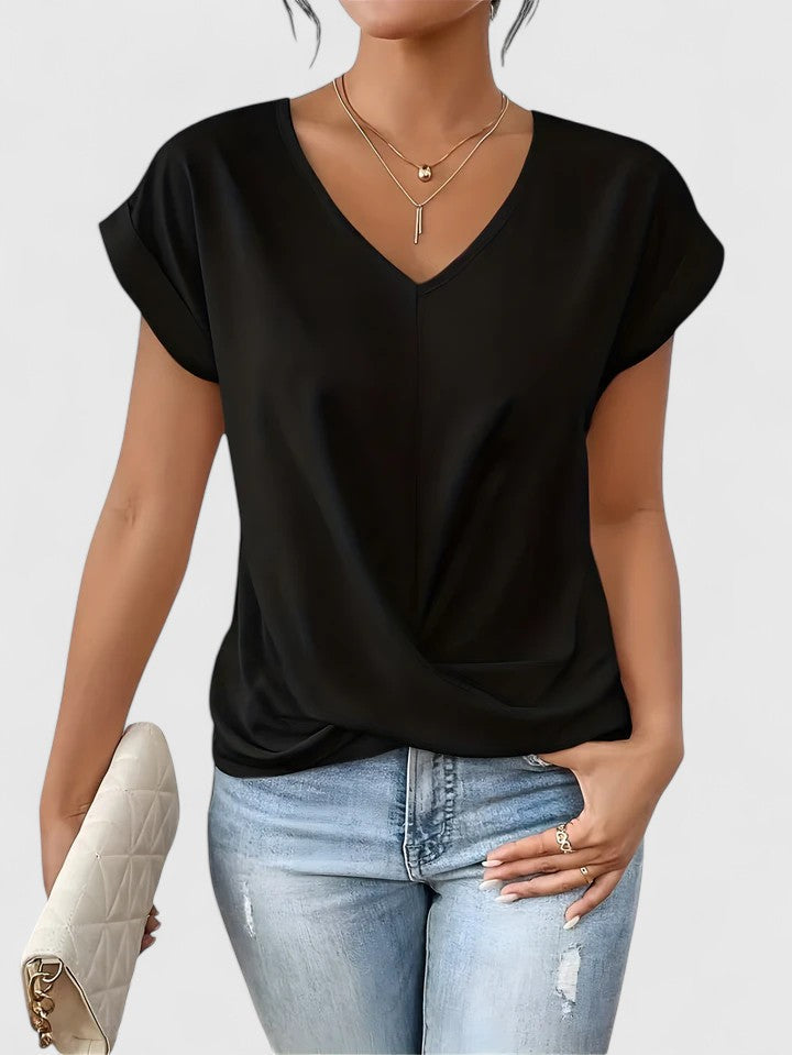 Mahrianne | Relaxed V-Neck Everyday Top
