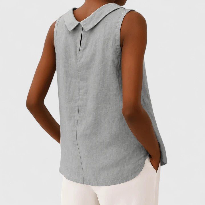 Anastine | Elegant Roll Collar Knit Top