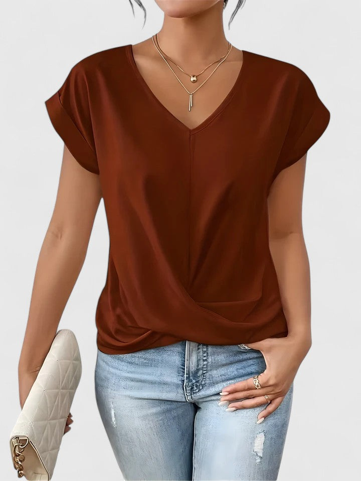Mahrianne | Relaxed V-Neck Everyday Top
