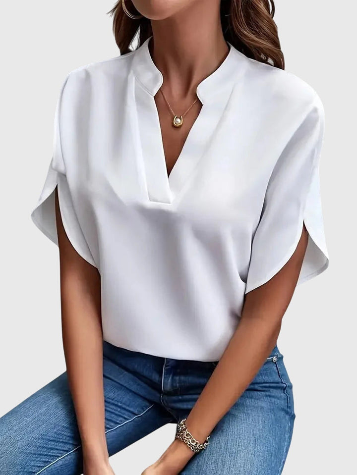 Beatrix™ | Soft Elegant V-Neck Shirt
