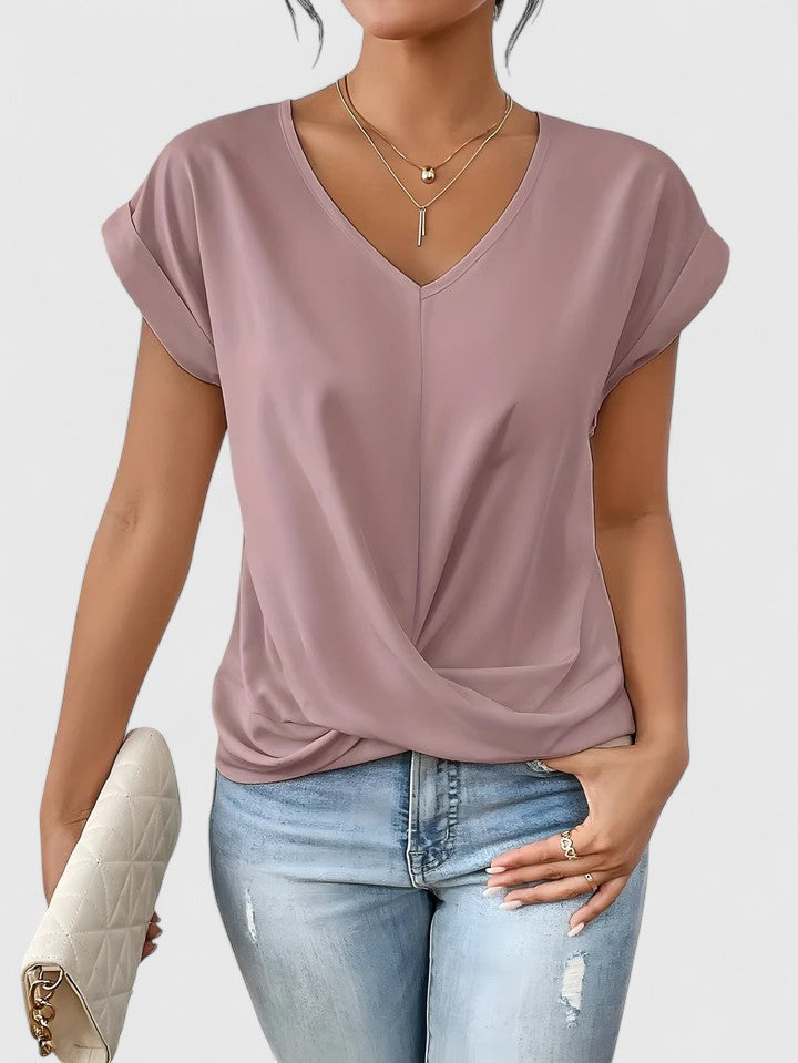 Mahrianne | Relaxed V-Neck Everyday Top