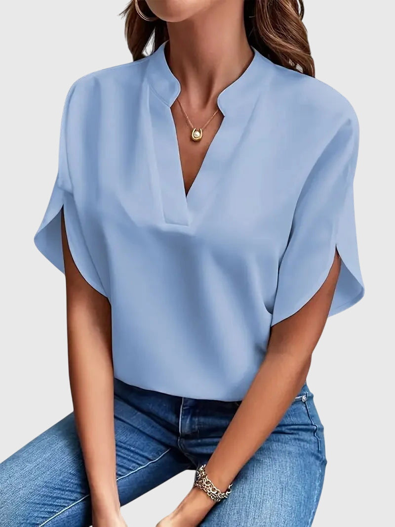 Beatrix™ | Soft Elegant V-Neck Shirt