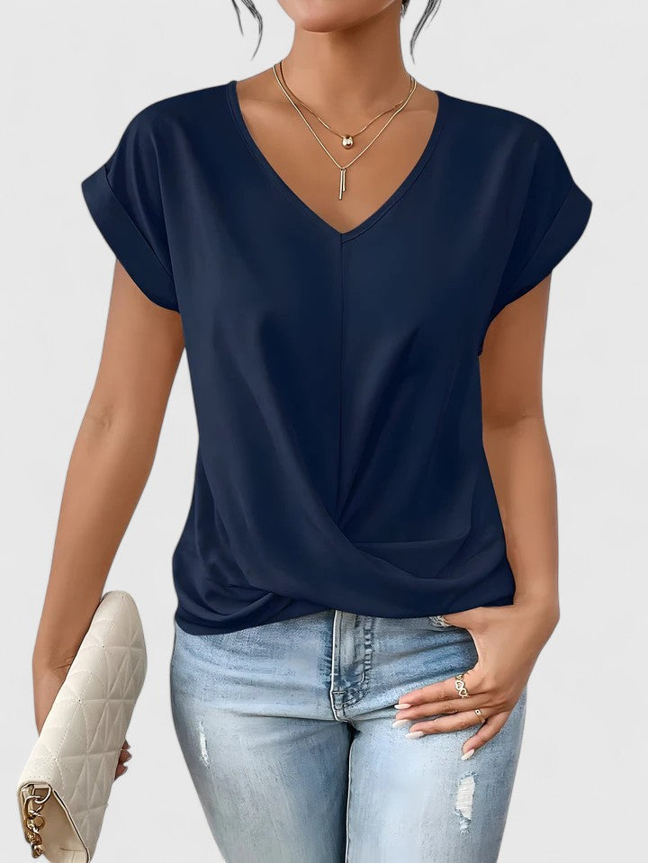 Mahrianne | Relaxed V-Neck Everyday Top