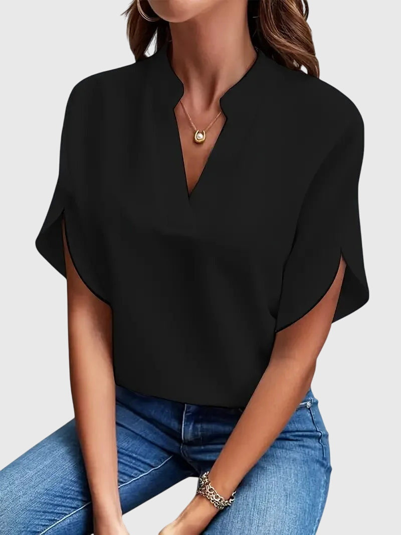 Beatrix™ | Soft Elegant V-Neck Shirt