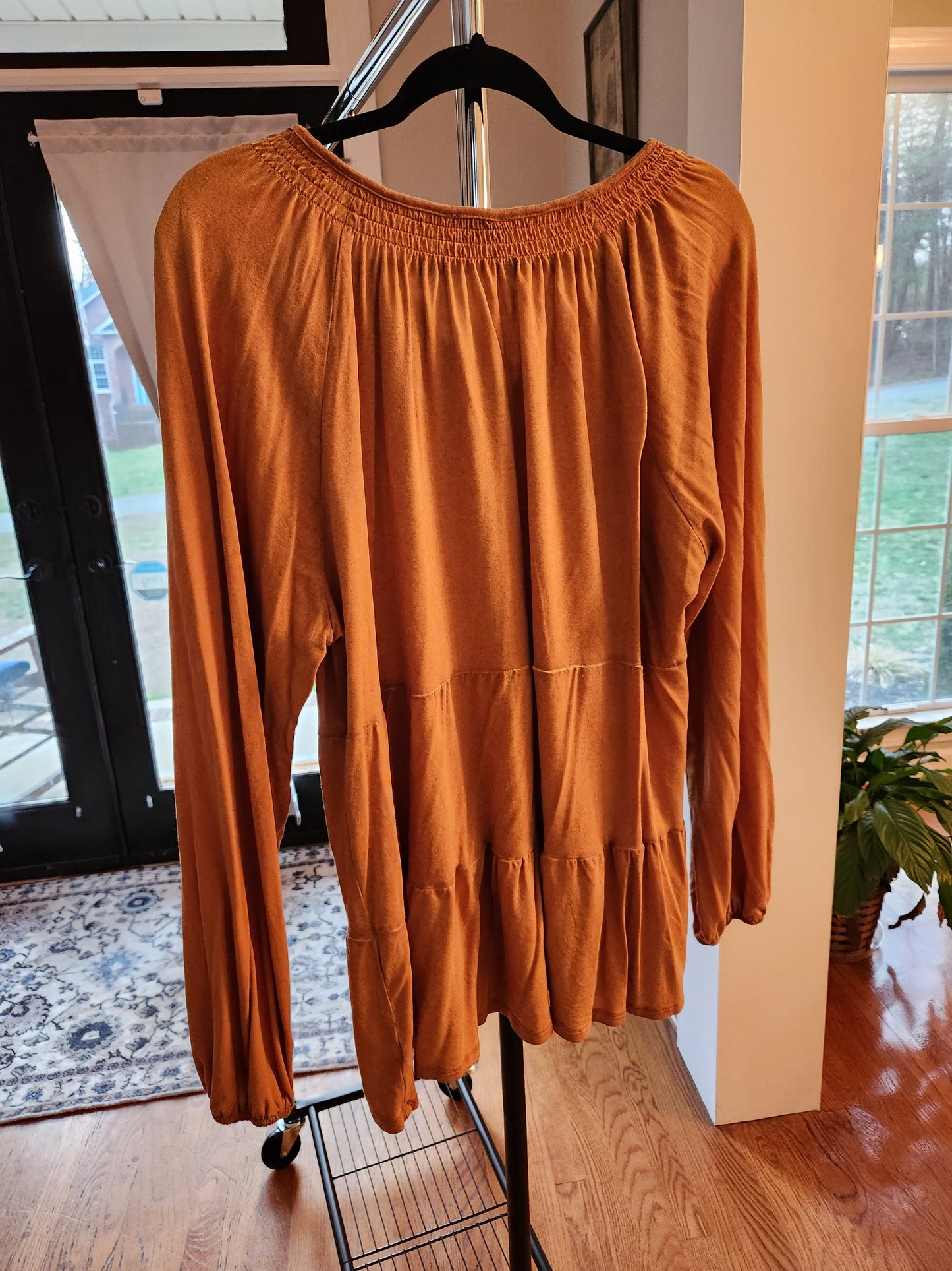 Tunic with neck detailing