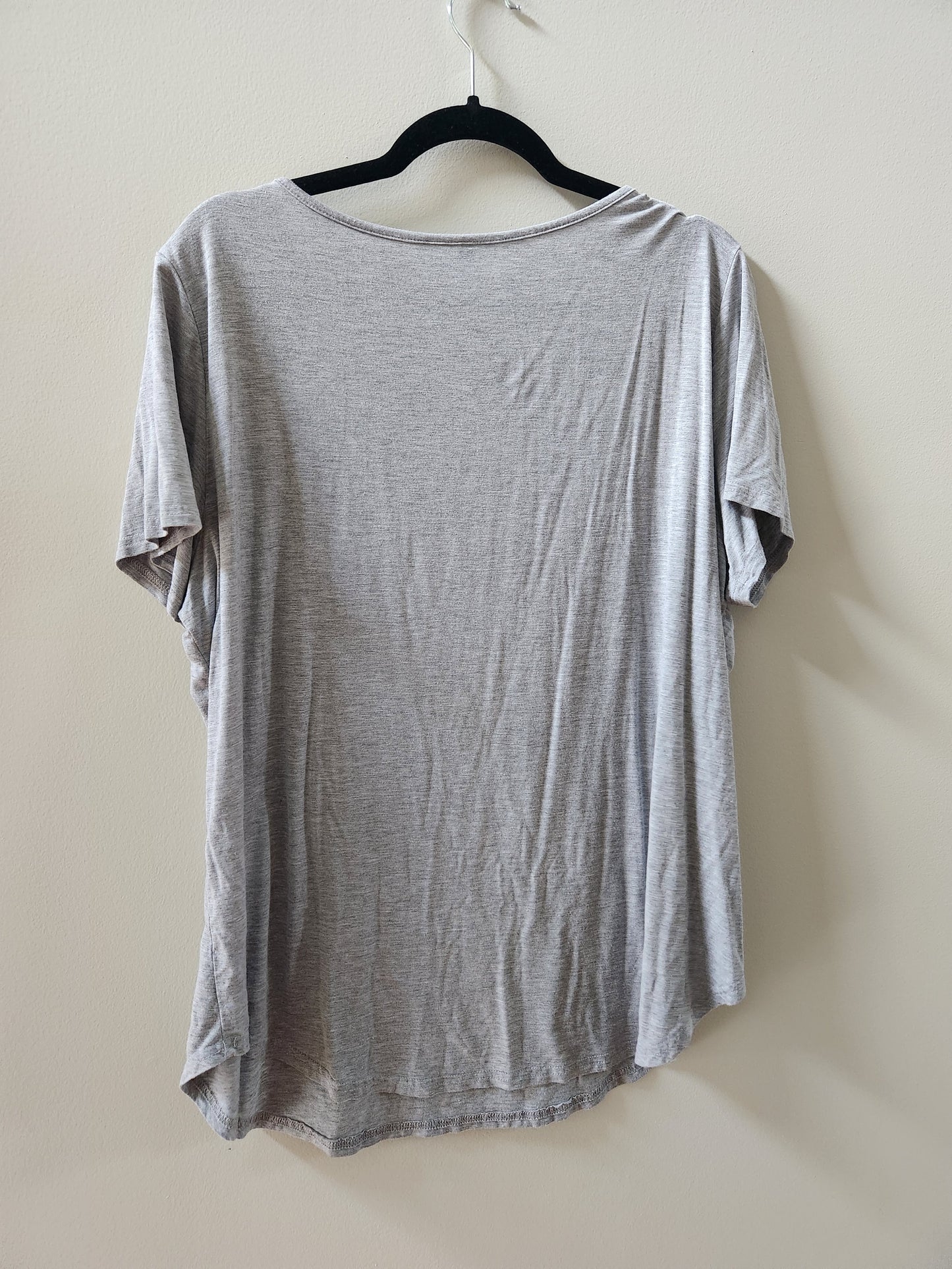 Soft tee with fun x detail at neck