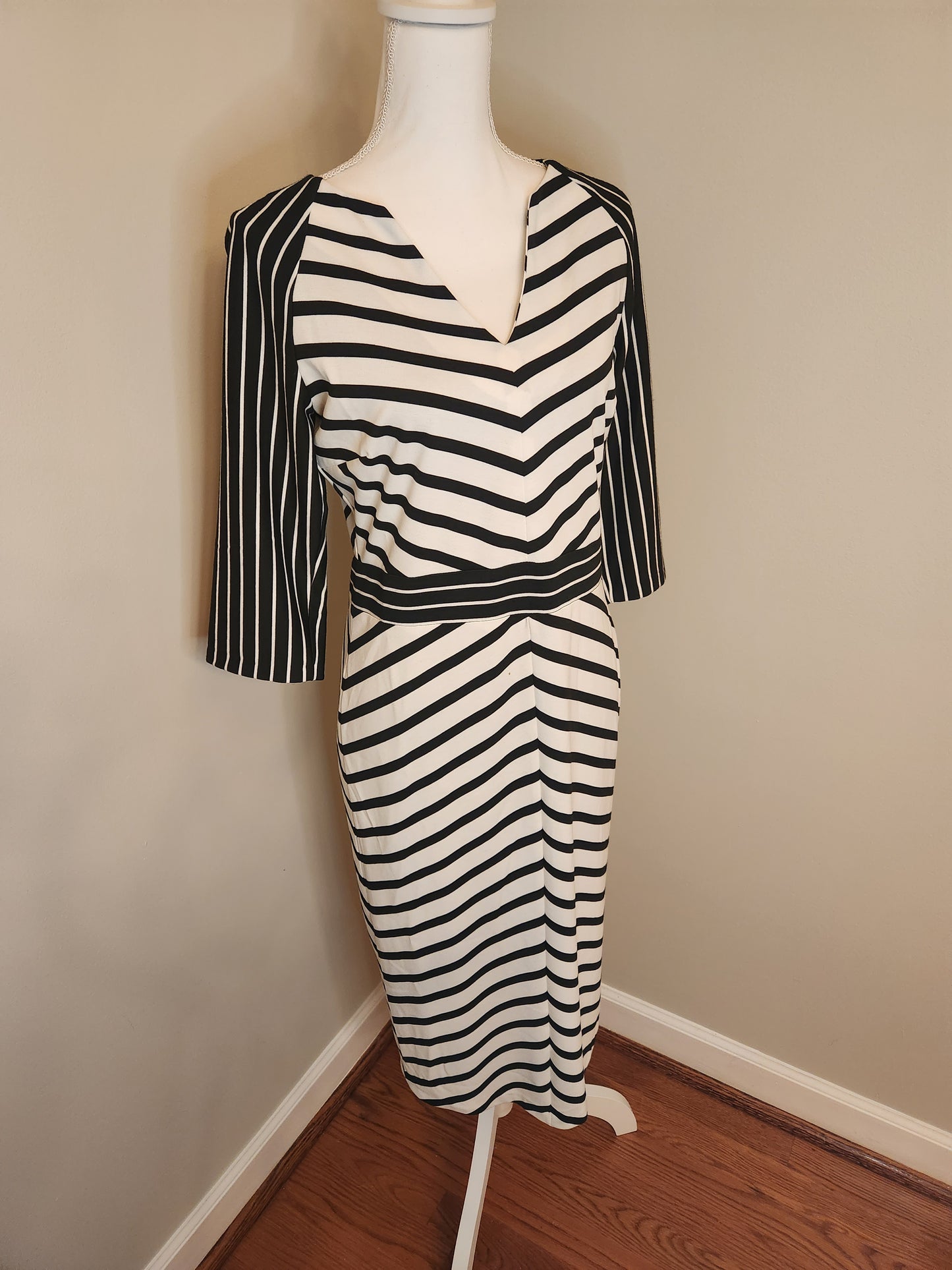 Black and White Striped Dress