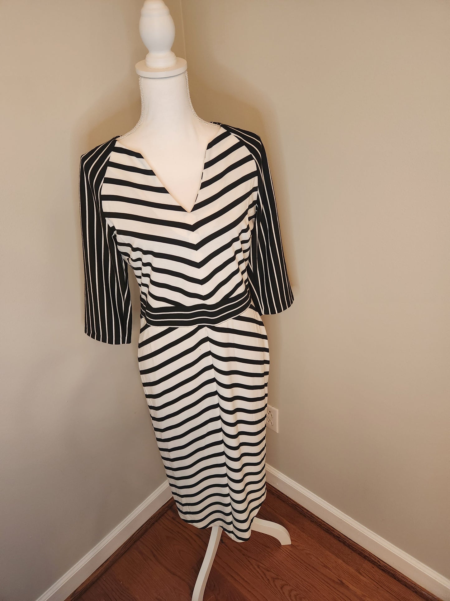 Black and White Striped Dress