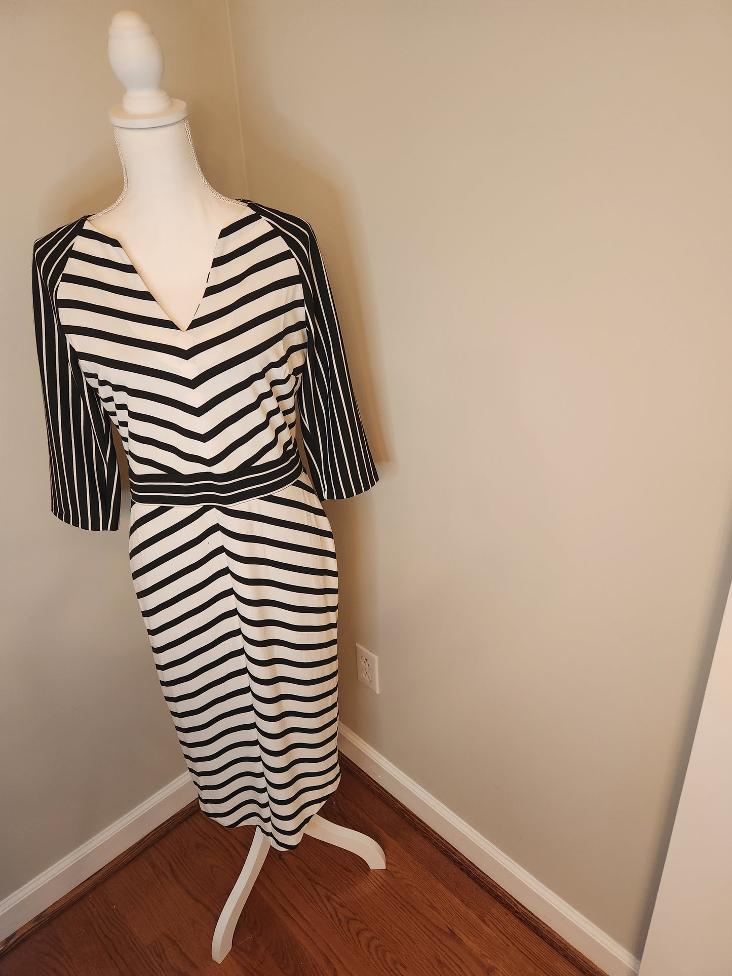 Black and White Striped Dress