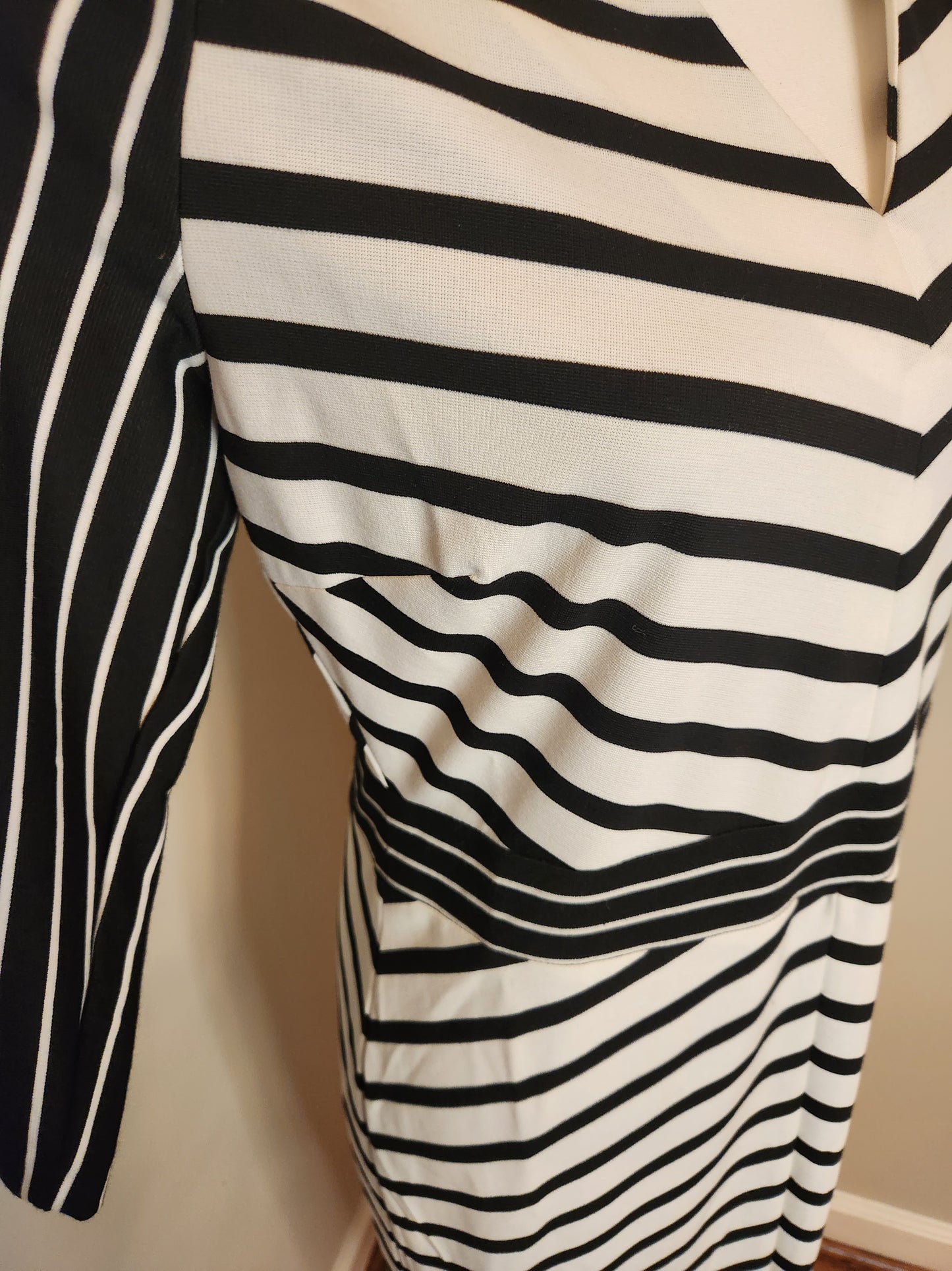 Black and White Striped Dress