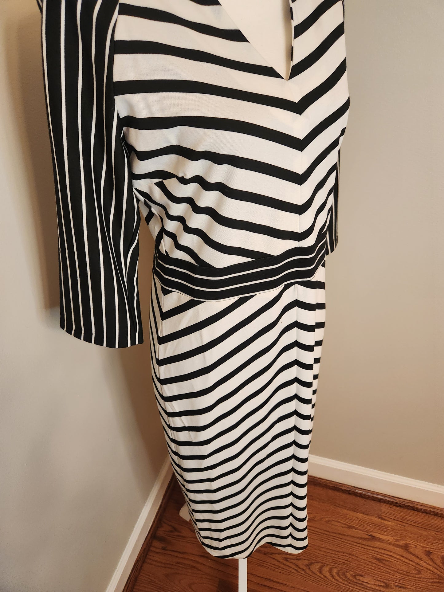 Black and White Striped Dress