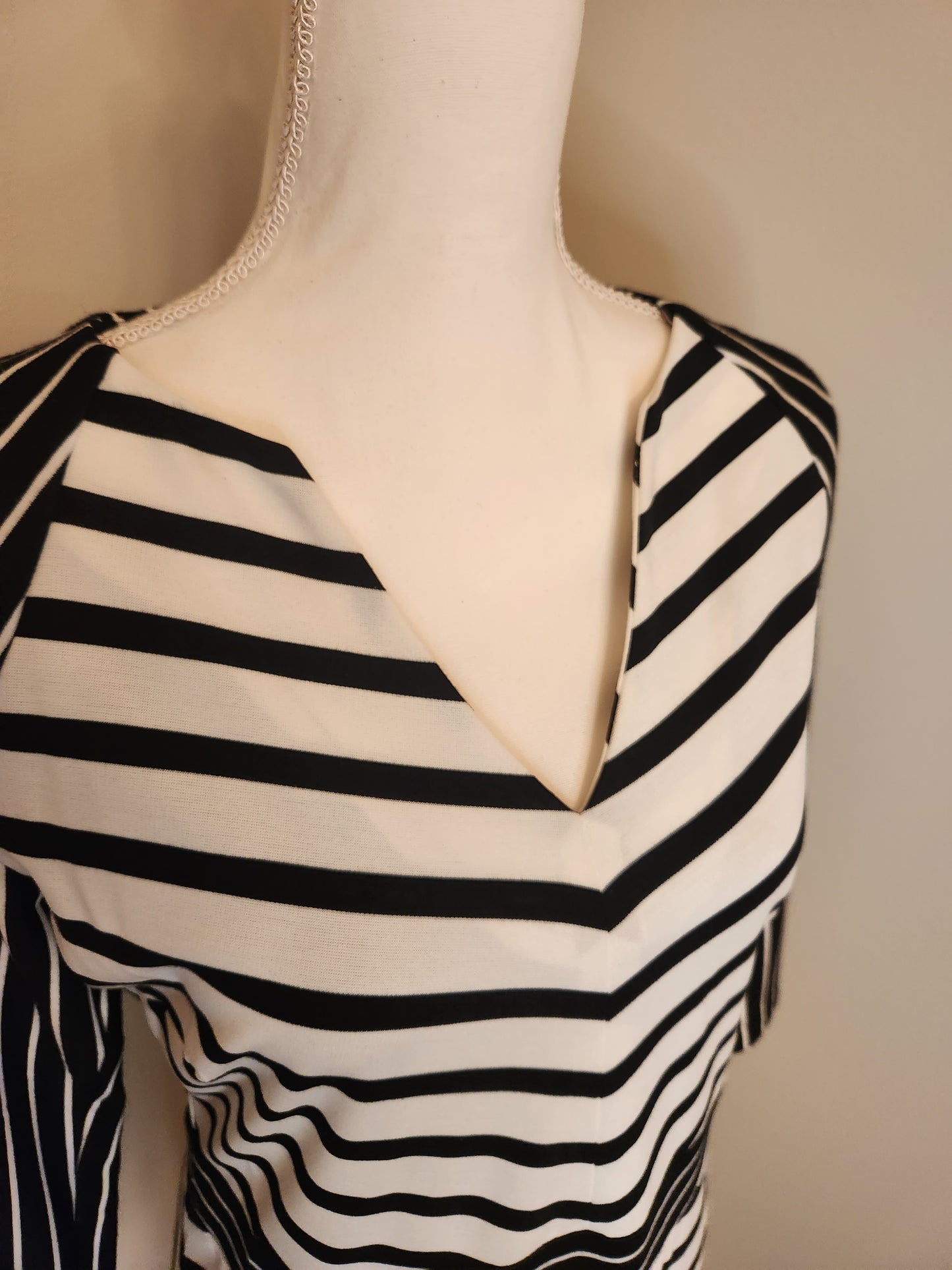 Black and White Striped Dress