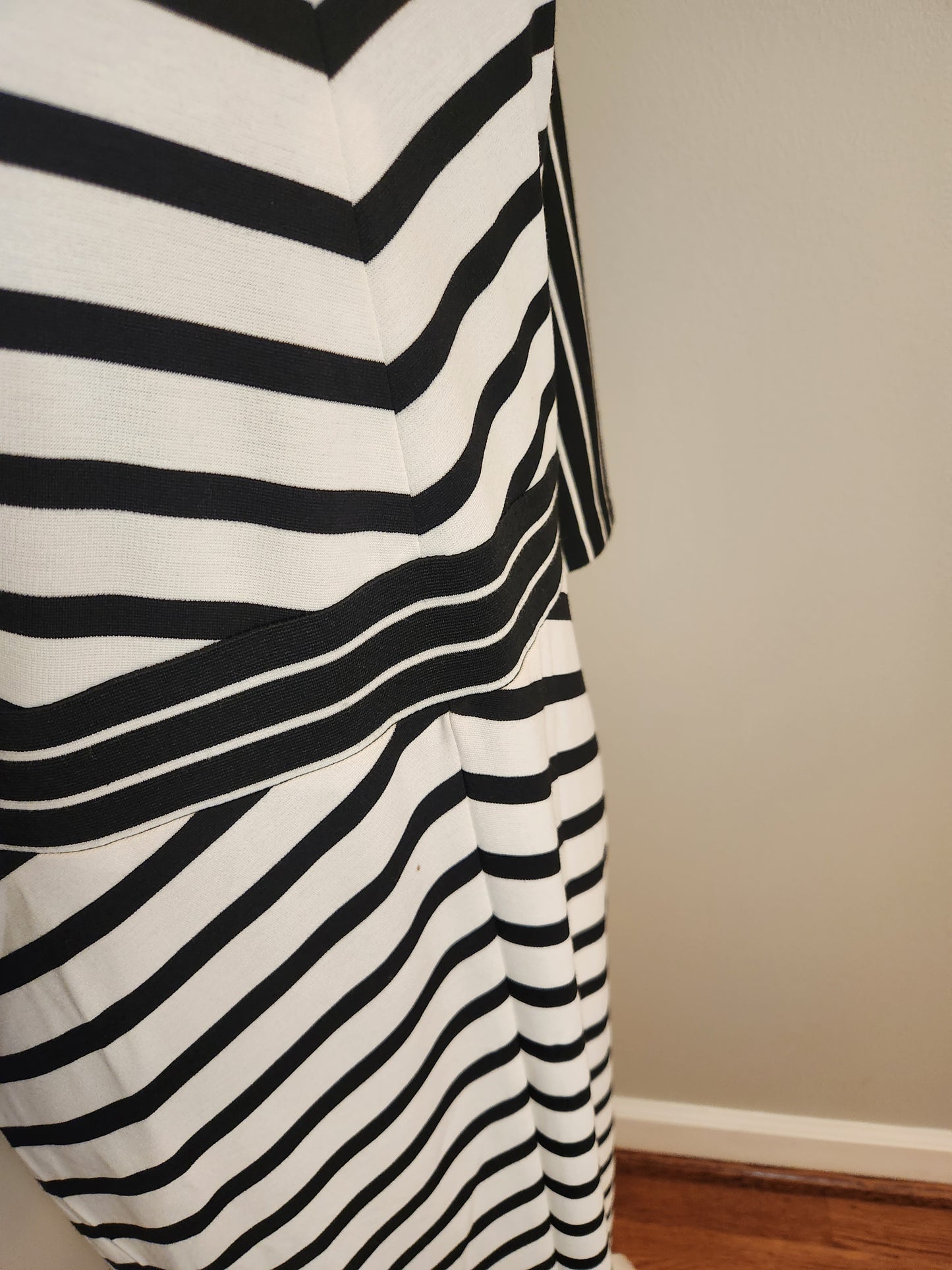 Black and White Striped Dress