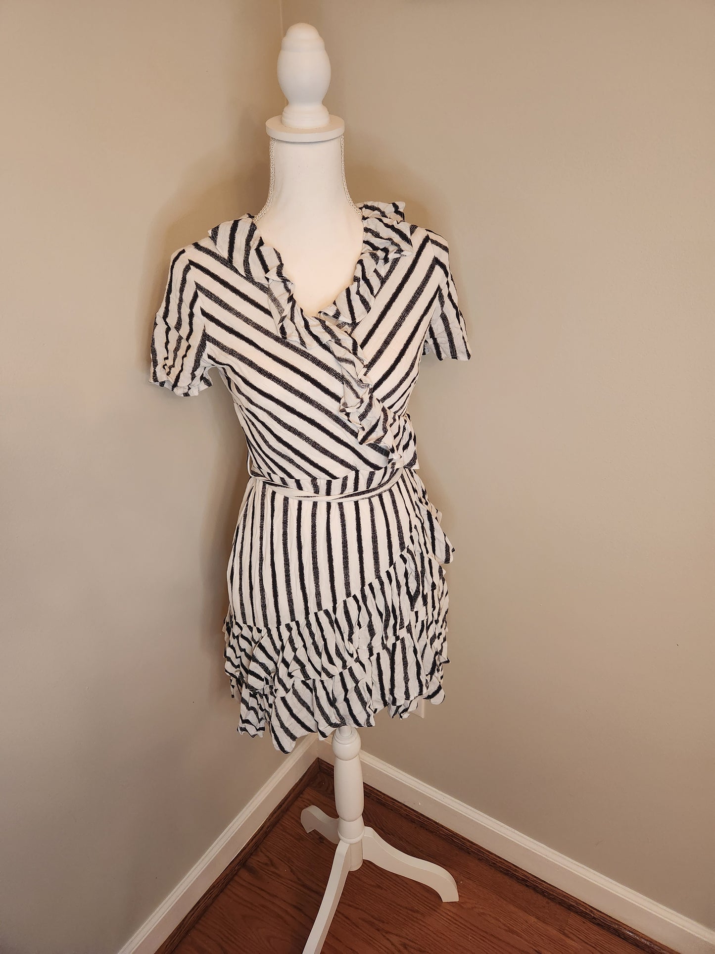 Wrap front dress