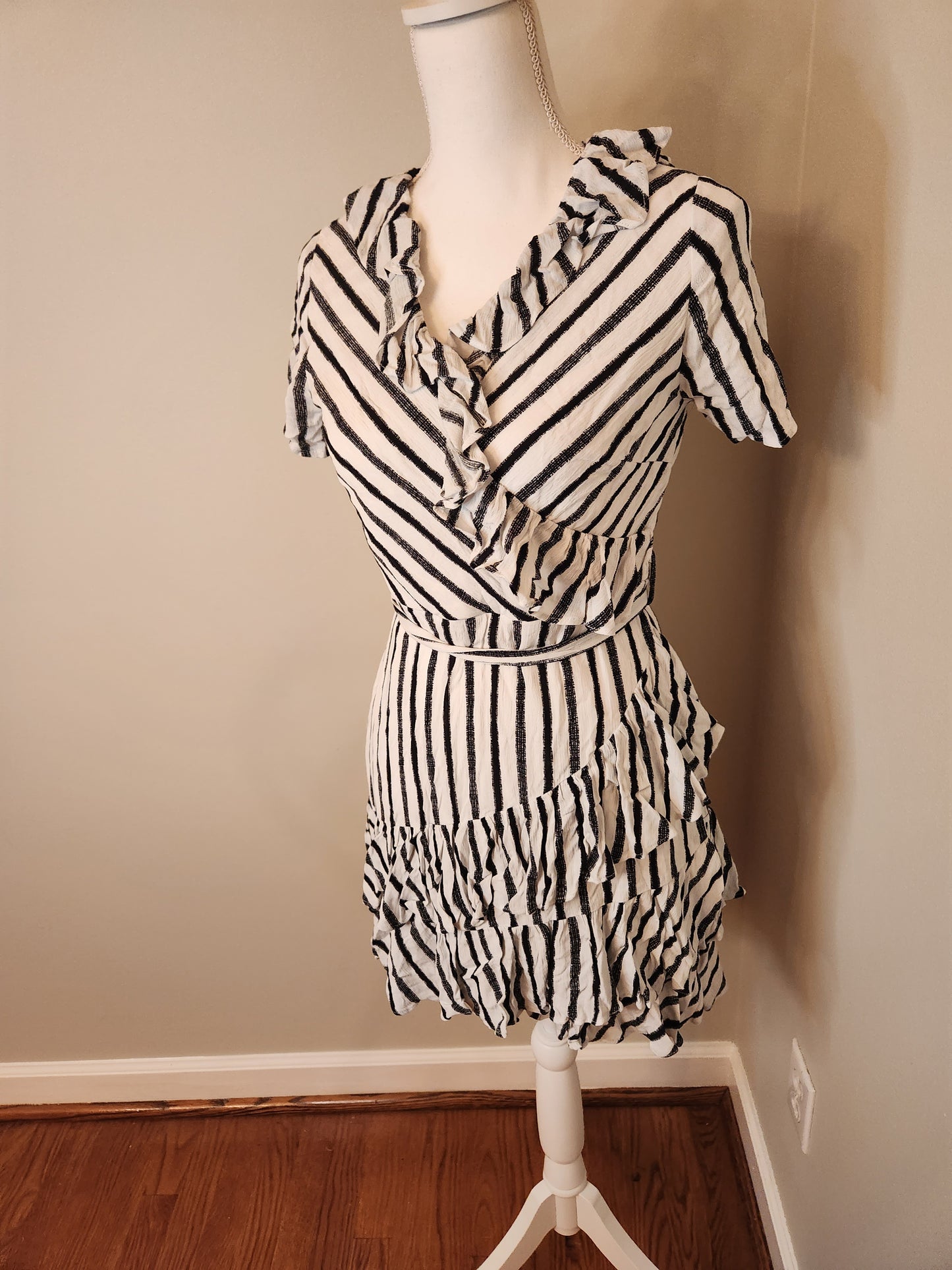 Wrap front dress