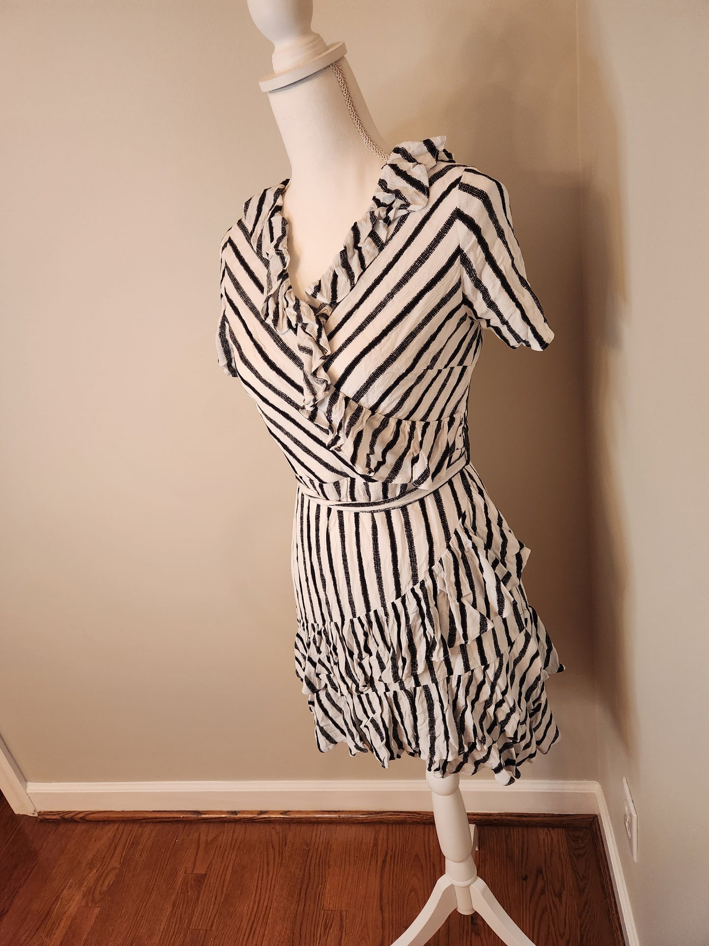 Wrap front dress