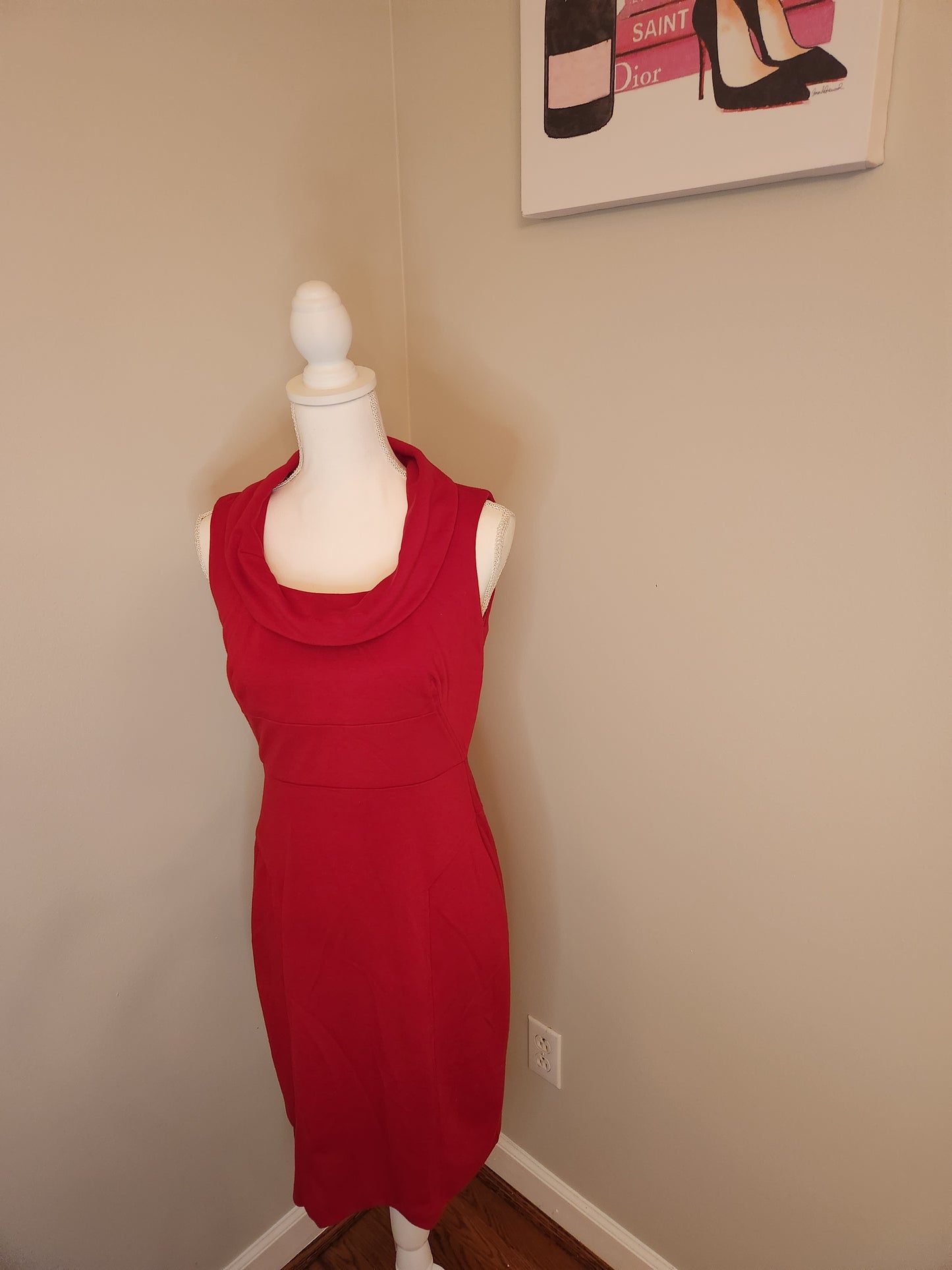 Sheath Dress with cowl neck