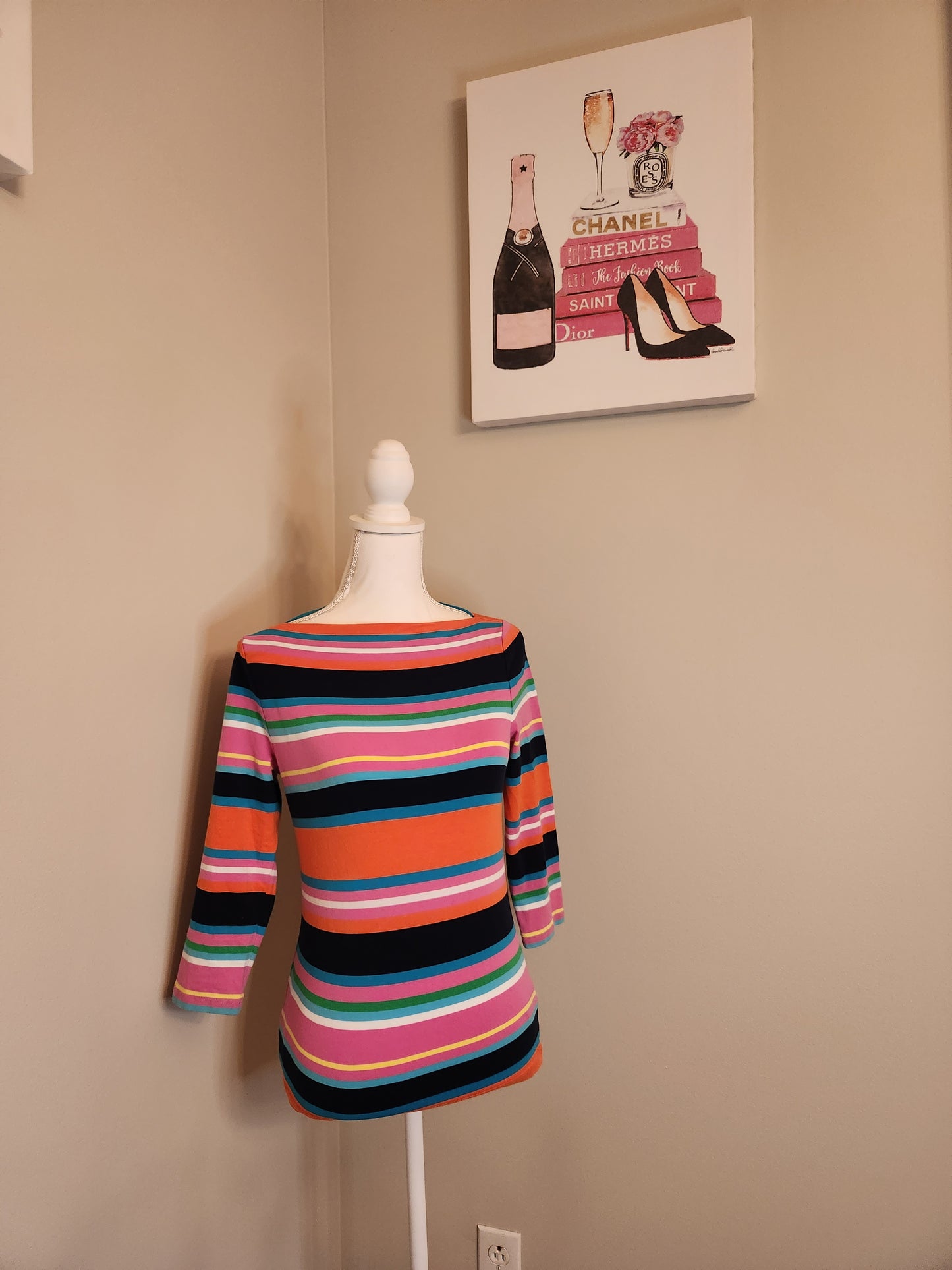 Striped Boatneck Blouse