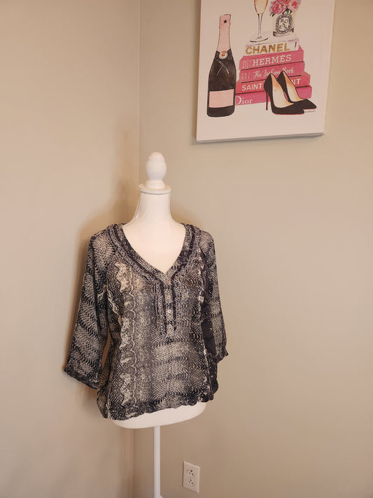 Snakeskin Pattern Blouse