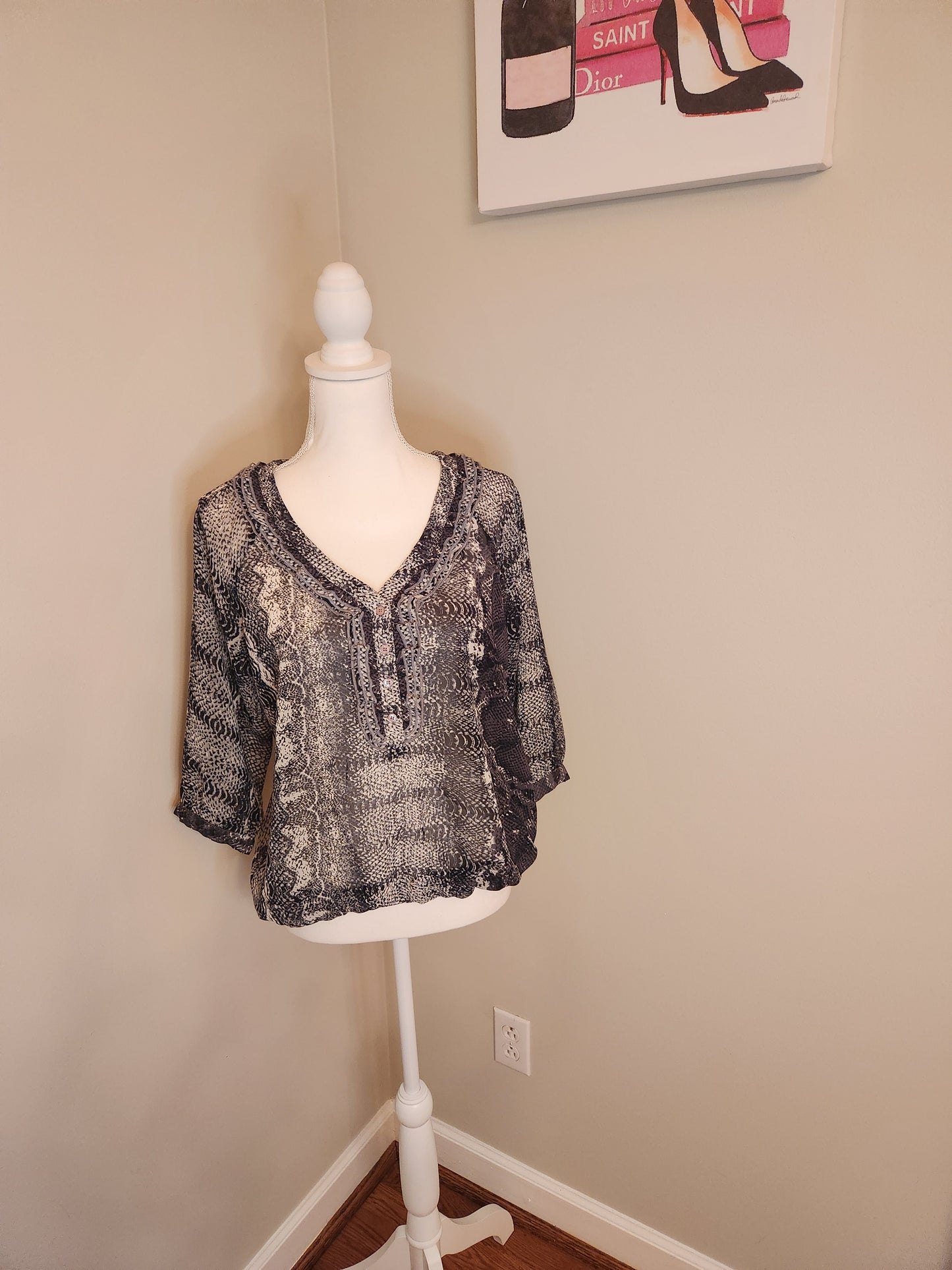 Snakeskin Pattern Blouse