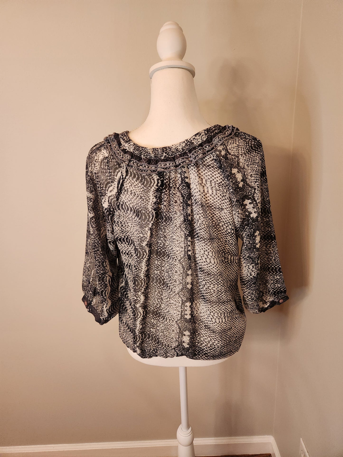 Snakeskin Pattern Blouse