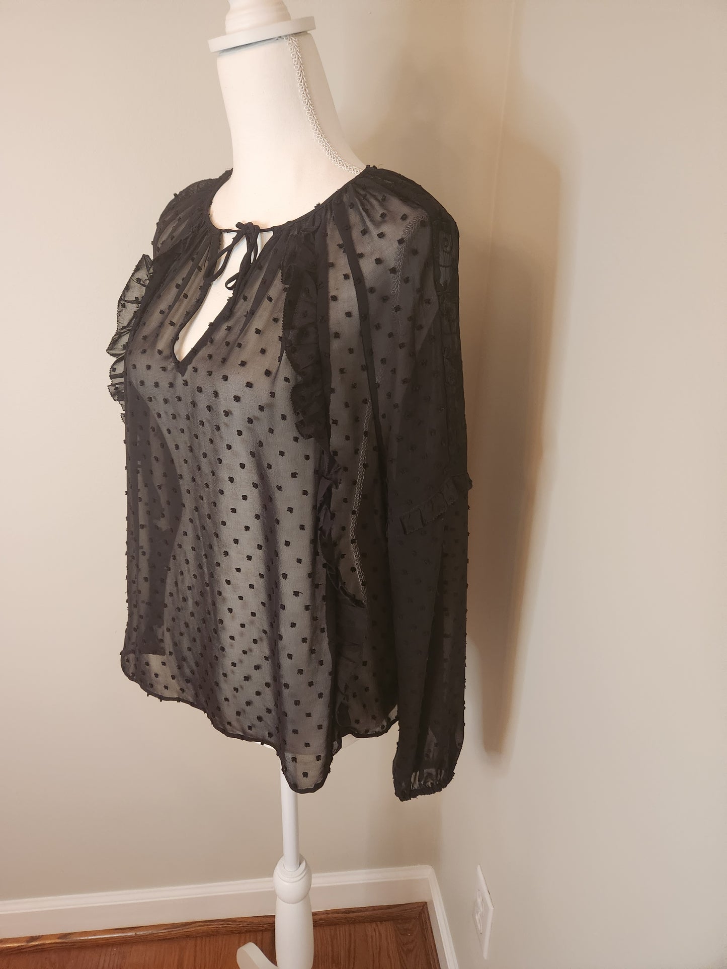 Sheer Polka Dot Blouse