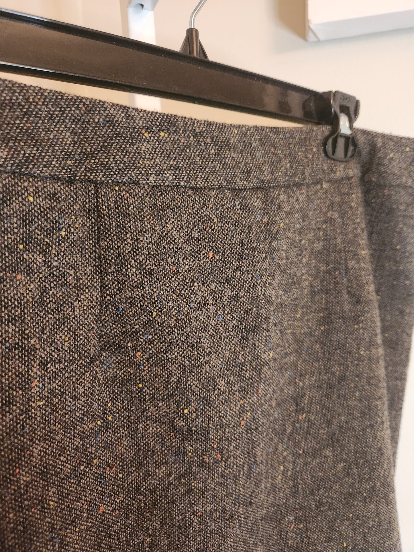 Tweed Mini Skirt With Floral Detail