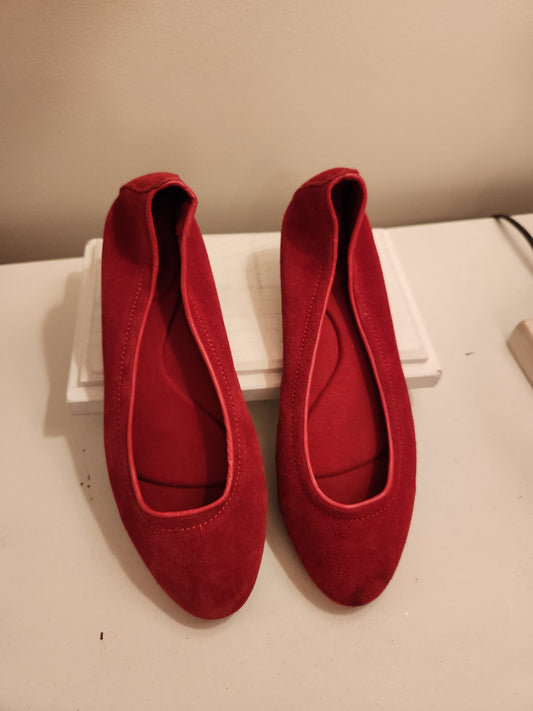 Lina Suede Flat Flame Shoes