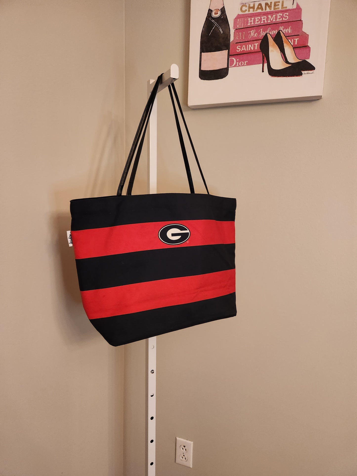 Rugby Striped Gameday Tote