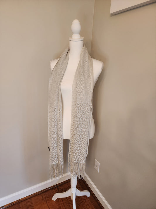 Sparkly Champagne Knit Scarf