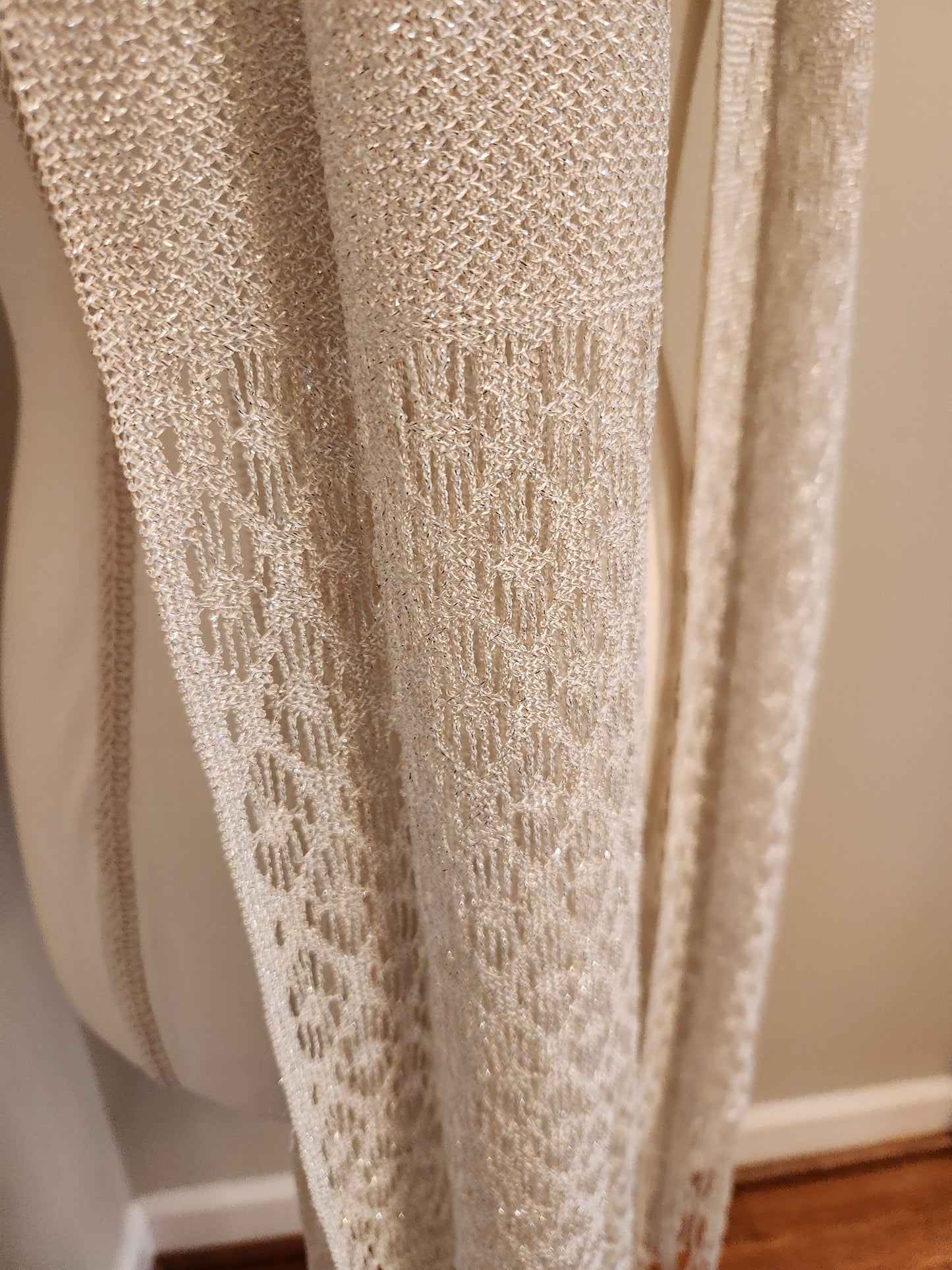 Sparkly Champagne Knit Scarf