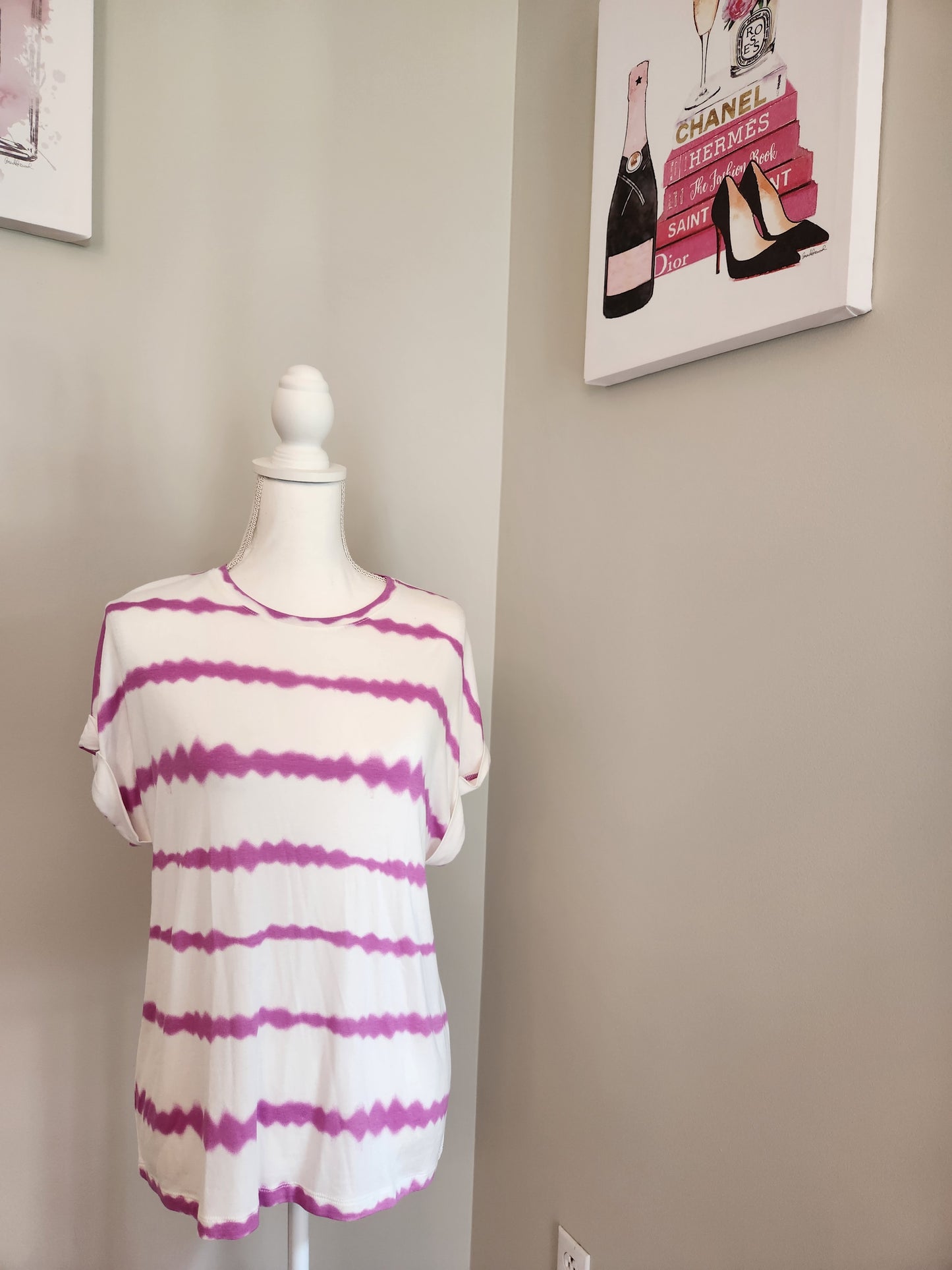 Tie Dye Stripe Blouse