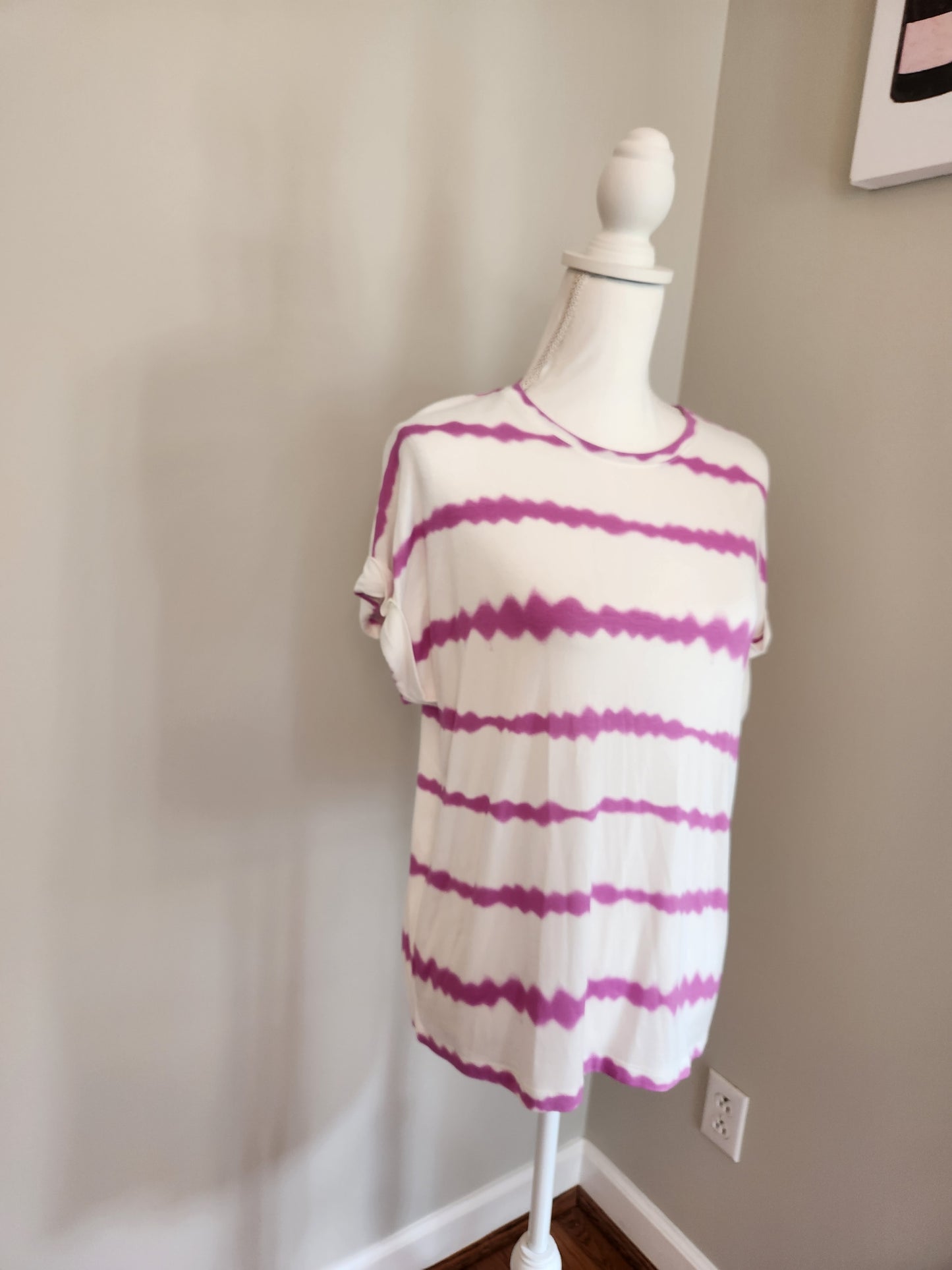 Tie Dye Stripe Blouse